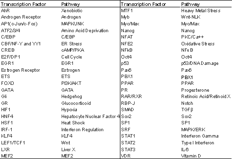 List of 46 Signal Pathways